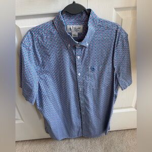 Men's Blue Patterned Shirt by Penguin. Size L. Like new.